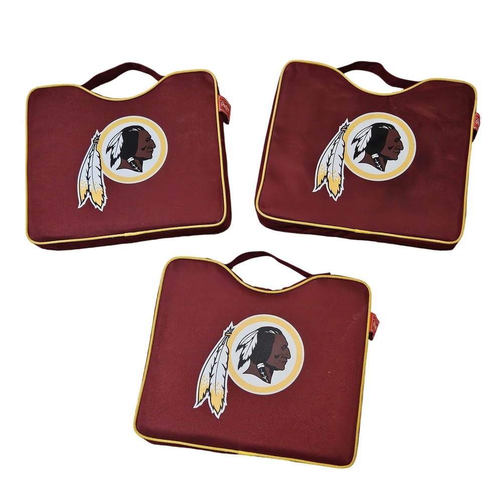 Lot of 3 Vintage Rawlings Washington Redskins NFL Stadium Seat Cushions Burgundy